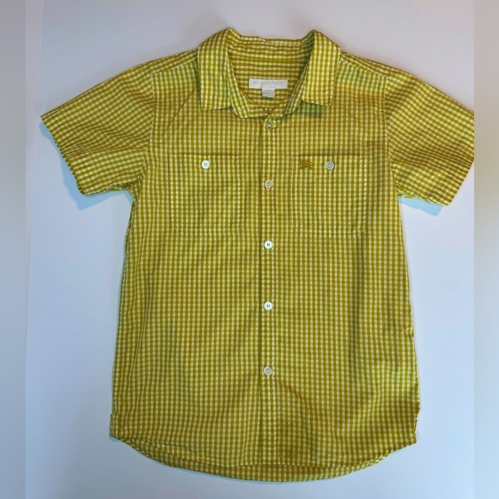 Burberry Boys Plaid Button Down Shirt Size 8Y